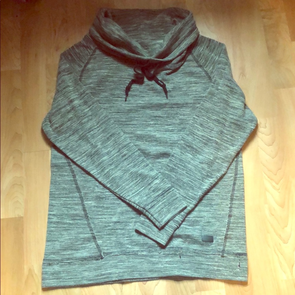 Men's Outpost sweater in beige with raw edge